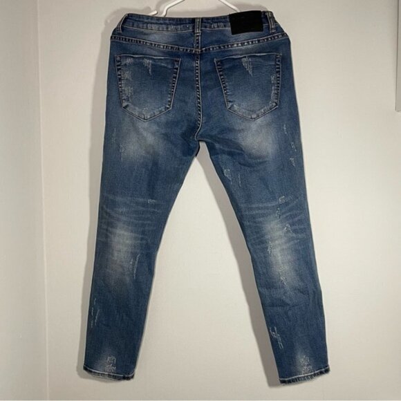 One Teaspoon Freebird II Low Waist Short Rise Fitted Leg Distressed Jean size 26 - Picture 6 of 8